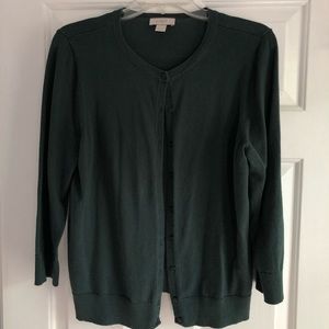 Hunter Green Cardigan (3/4 sleeve)